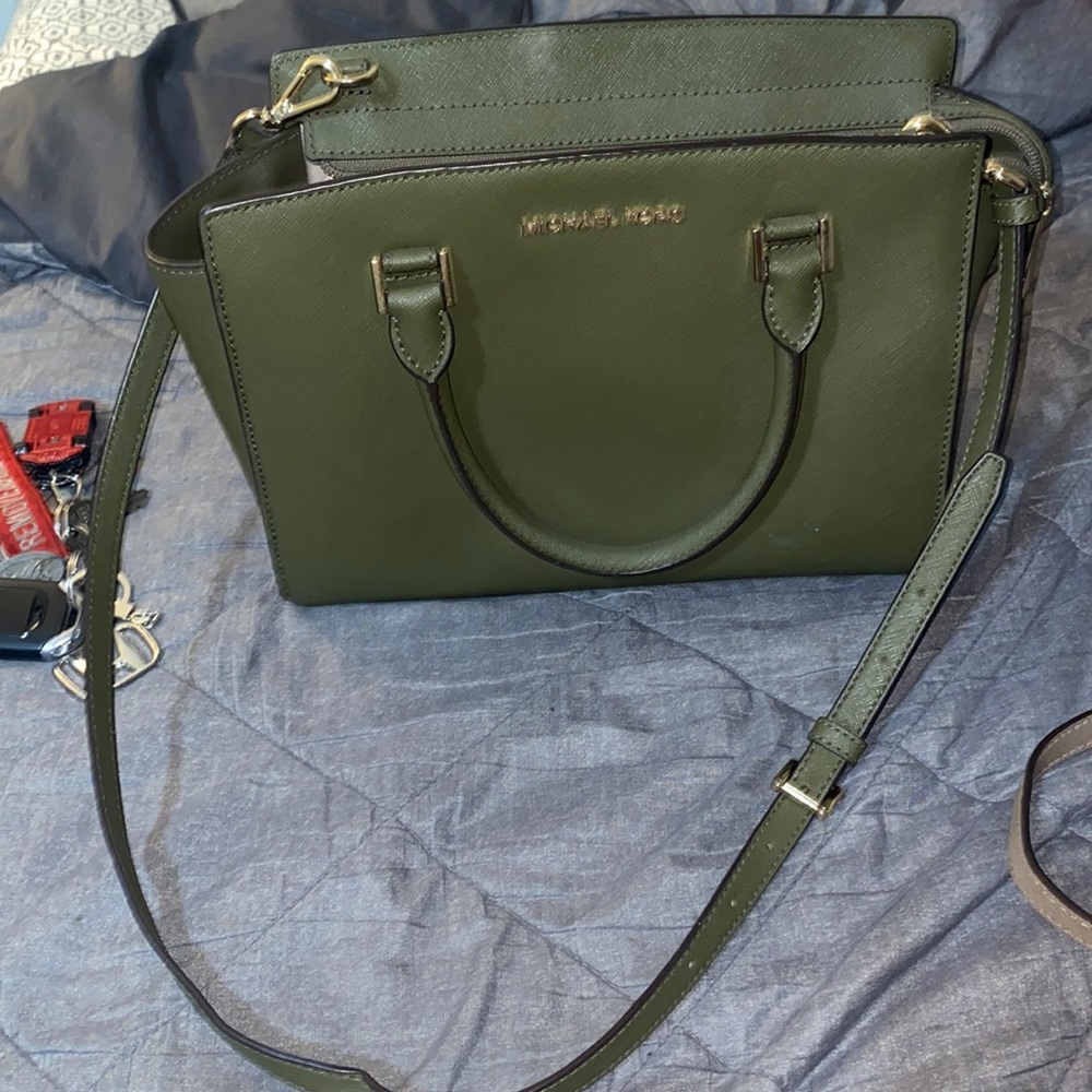 Olive green Michael kors wallet & purse set